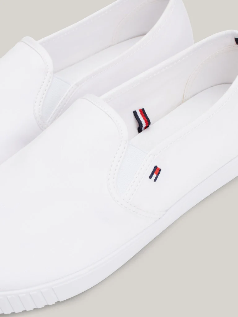 Tommy Hilfiger naisten kengät, CANVAS SLIP-ON SNEAKER Valkoinen - Image 4