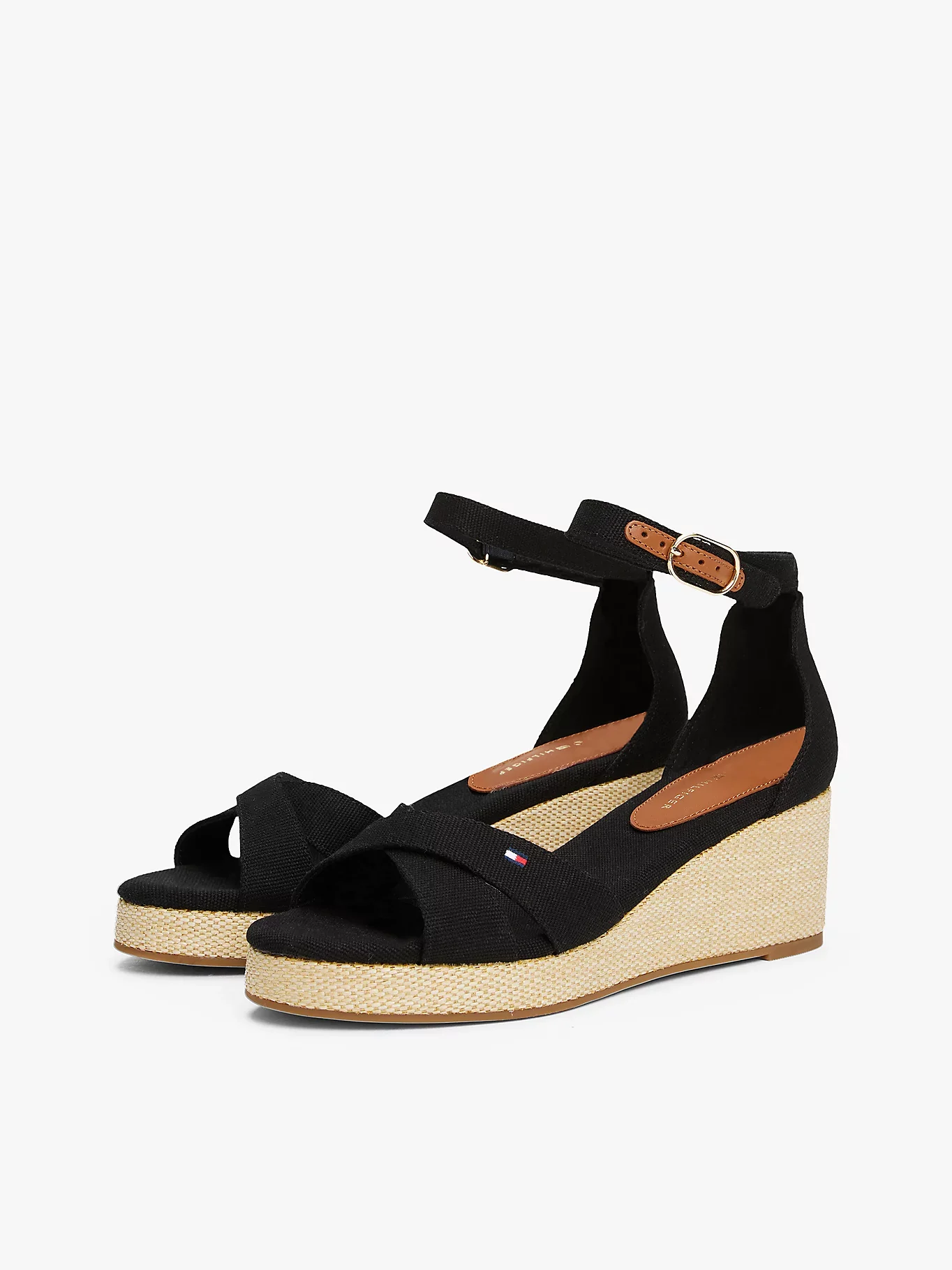 Tommy Hilfiger naisten kengät, FLAG CRISS-CROS MID WEDGE ESPAD Musta - Image 2