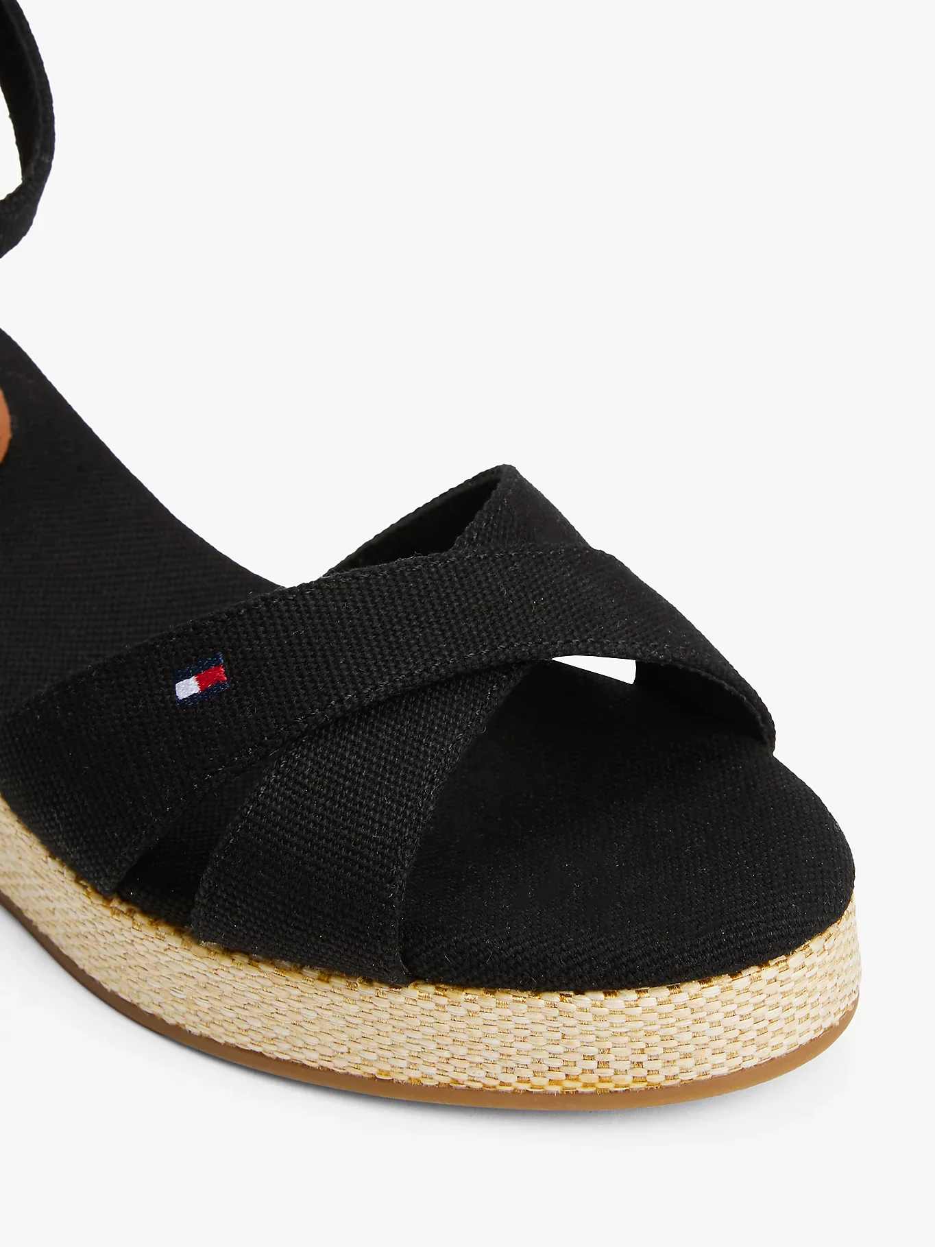 Tommy Hilfiger naisten kengät, FLAG CRISS-CROS MID WEDGE ESPAD Musta - Image 6