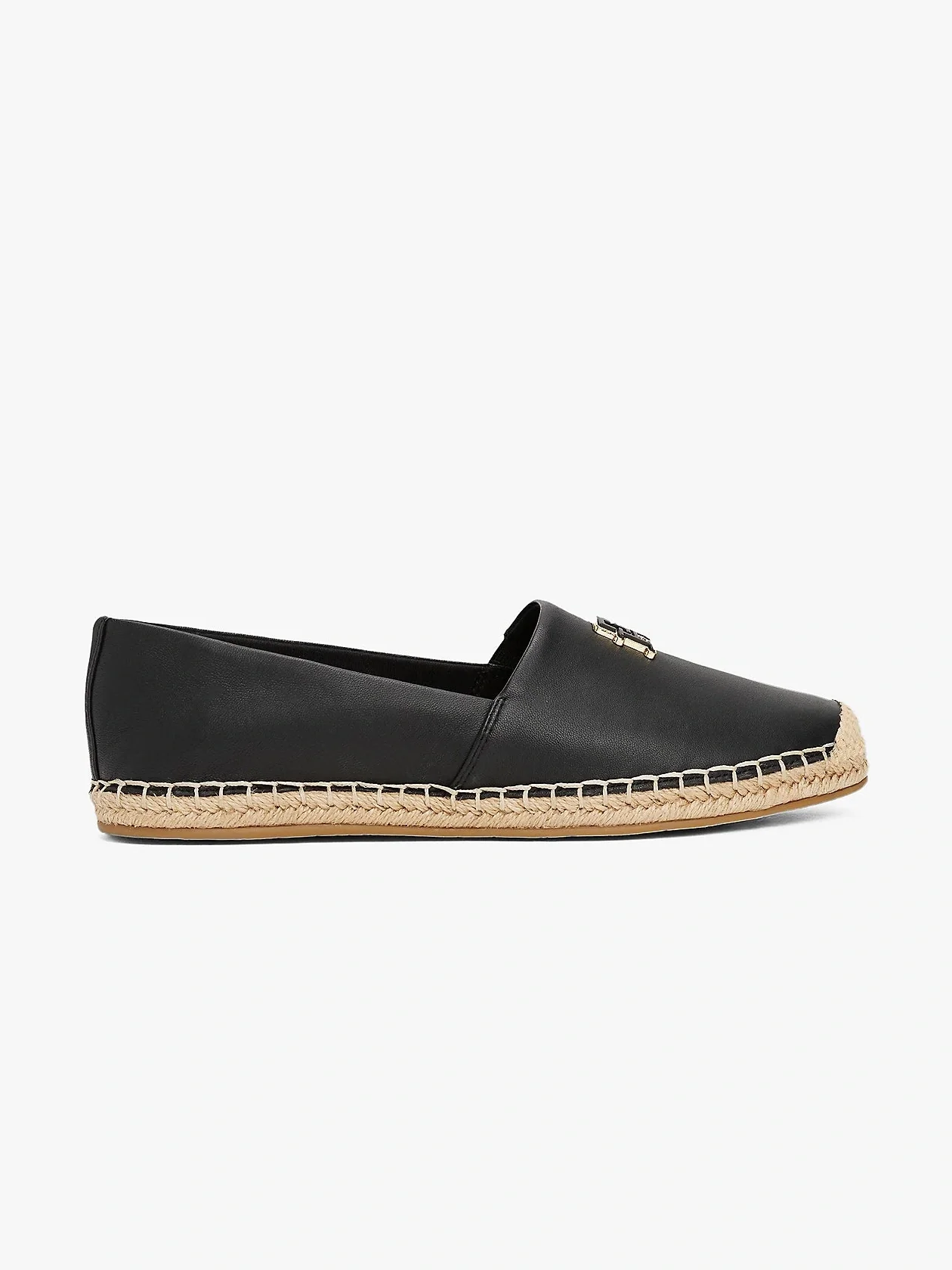 Tommy Hilfiger naisten kengät, TH LOGO LEATHER ESPADRILLE Musta