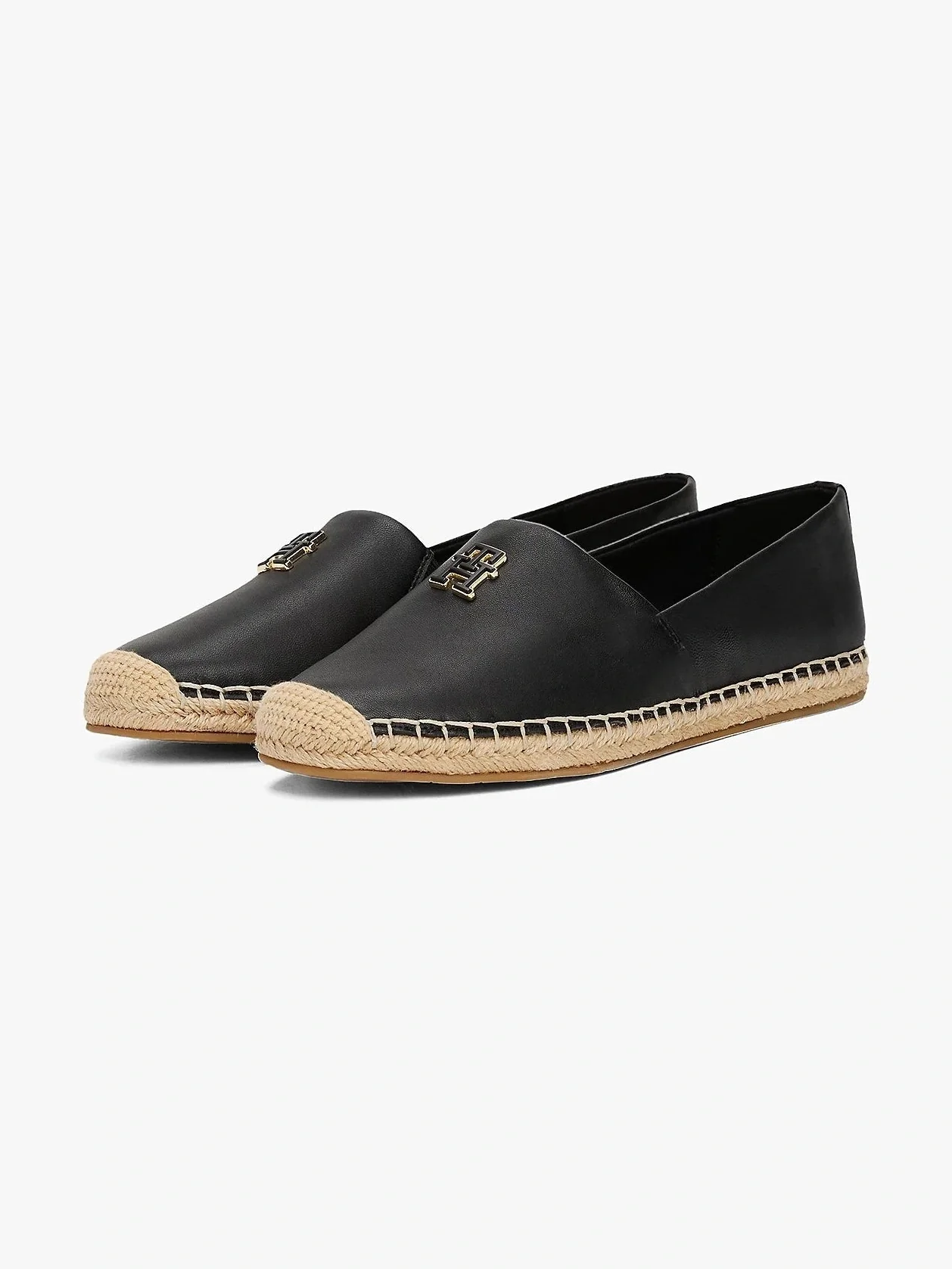 Tommy Hilfiger naisten kengät, TH LOGO LEATHER ESPADRILLE Musta - Image 2
