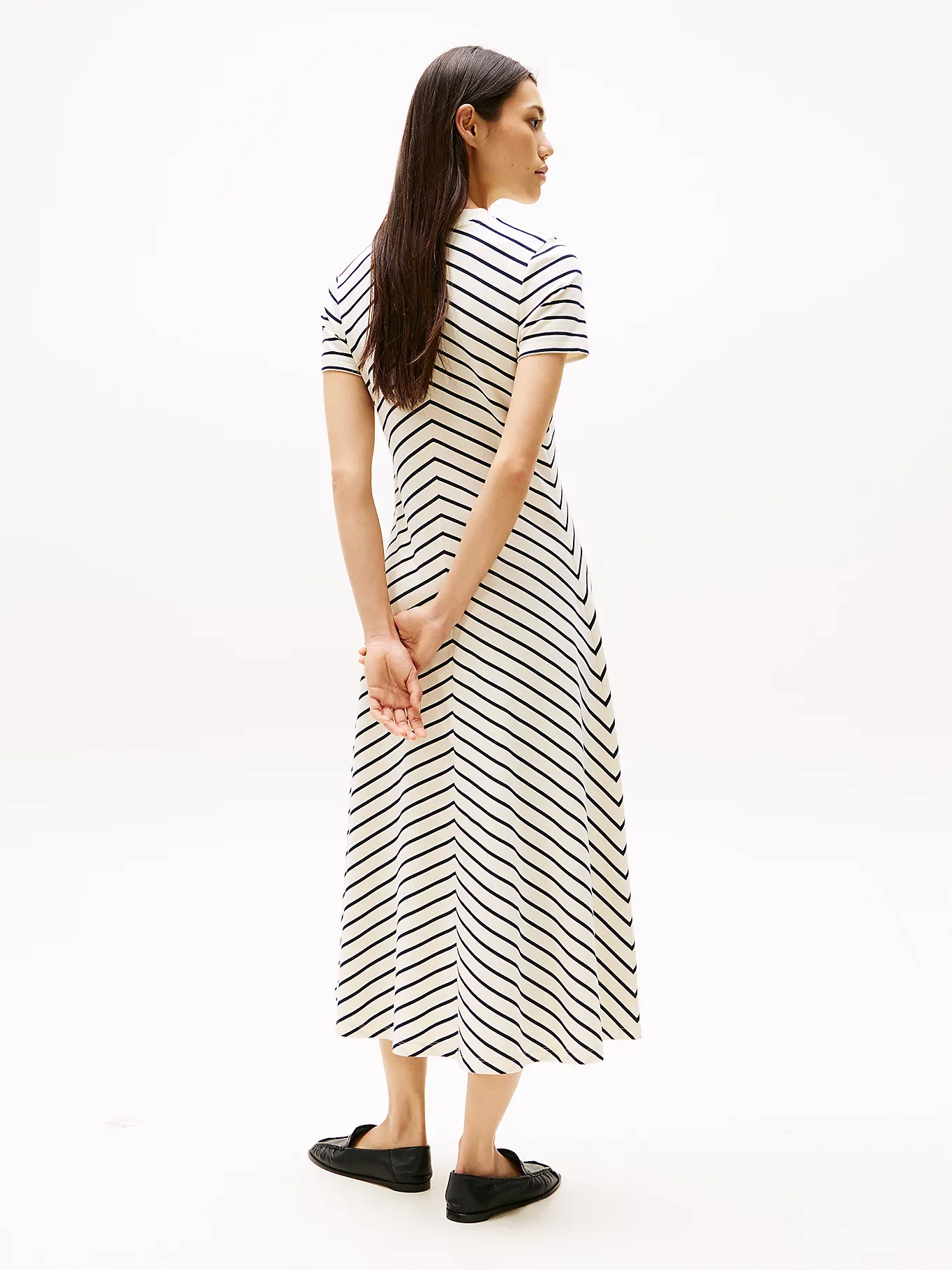 Tommy Hilfiger naisten mekko, MODERN F&F MIDI DRESS Raidallinen Sininen - Image 3