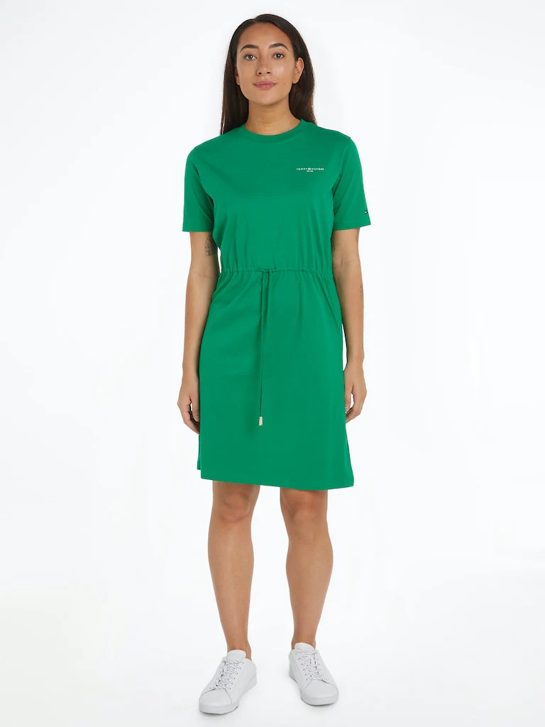 Tommy Hilfiger Naisten Paitamekko, 1985 REG MINI CORP TEE DRESS Vihreä