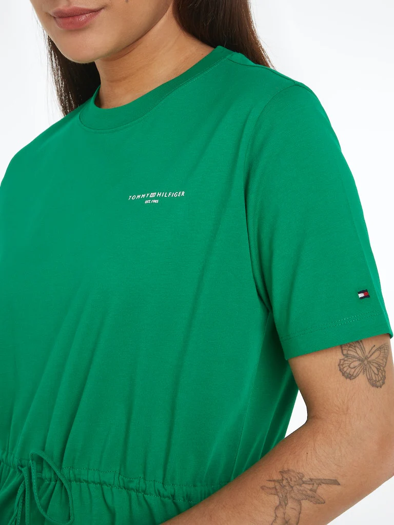 Tommy Hilfiger Naisten Paitamekko, 1985 REG MINI CORP TEE DRESS Vihreä - Image 3