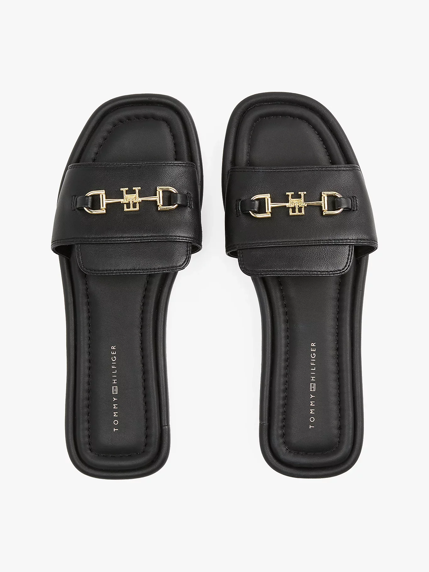 Tommy Hilfiger naisten sandaalit, LEATHER HORSEBIT MULE Musta - Image 2