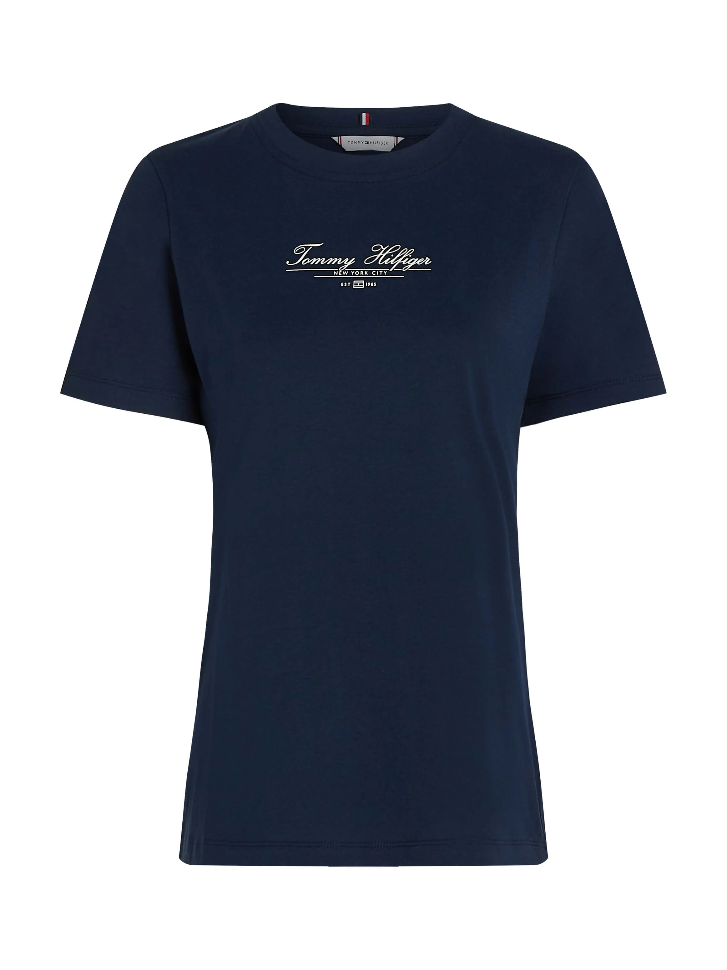 Tommy Hilfiger naisten t-paita, K-REG SCRIPT C-NK TEE SS Tummansininen - Image 3