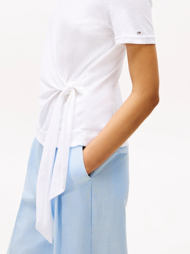 Tommy Hilfiger naisten t-paita, KNOT BOAT-NK SS TEE Valkoinen - Image 6