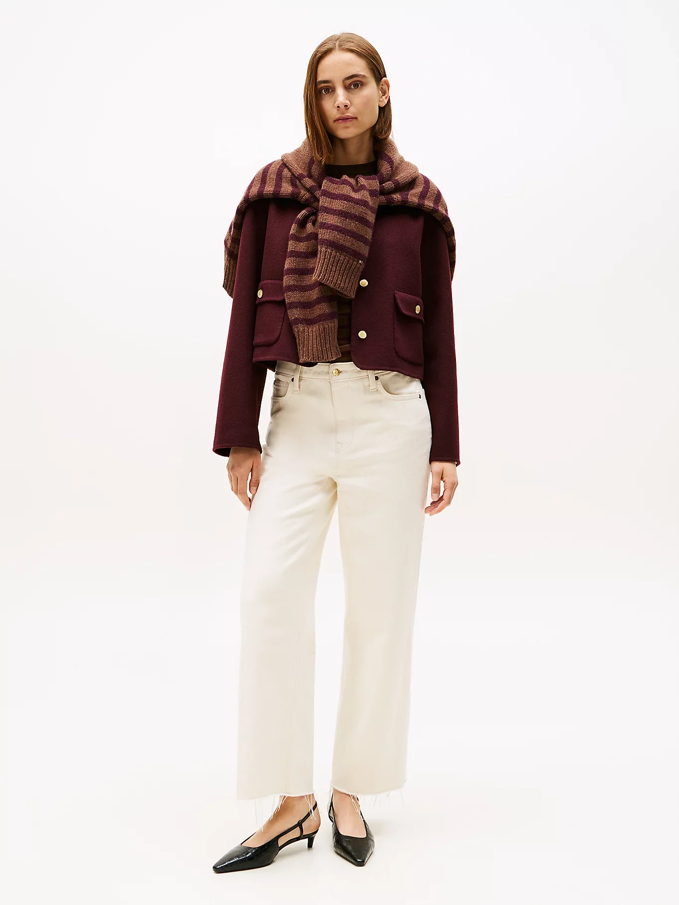 Tommy Hilfiger naisten takki, DF WOOL BLEND REG LADY JACKET Viininpunainen - Image 3