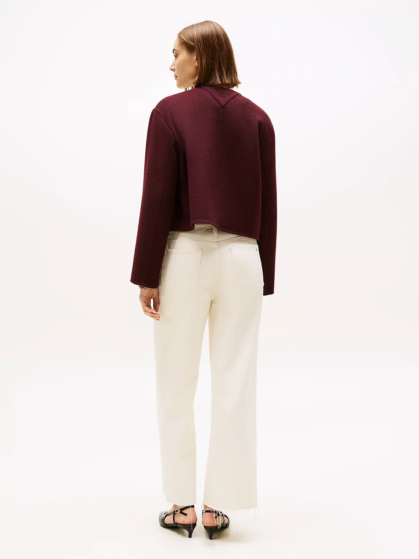 Tommy Hilfiger naisten takki, DF WOOL BLEND REG LADY JACKET Viininpunainen - Image 4