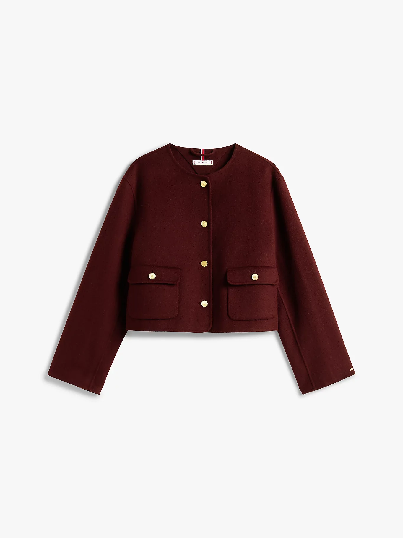 Tommy Hilfiger naisten takki, DF WOOL BLEND REG LADY JACKET Viininpunainen - Image 5