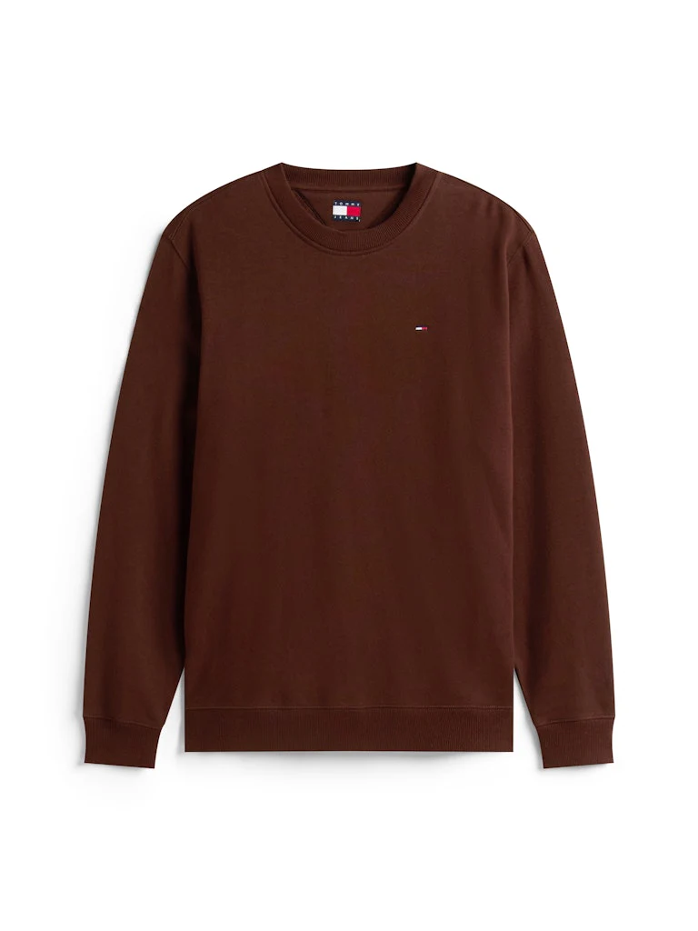 Tommy Jeans Miesten Collegepaita, REG S FLAG CREW Kaakaonruskea - Image 4