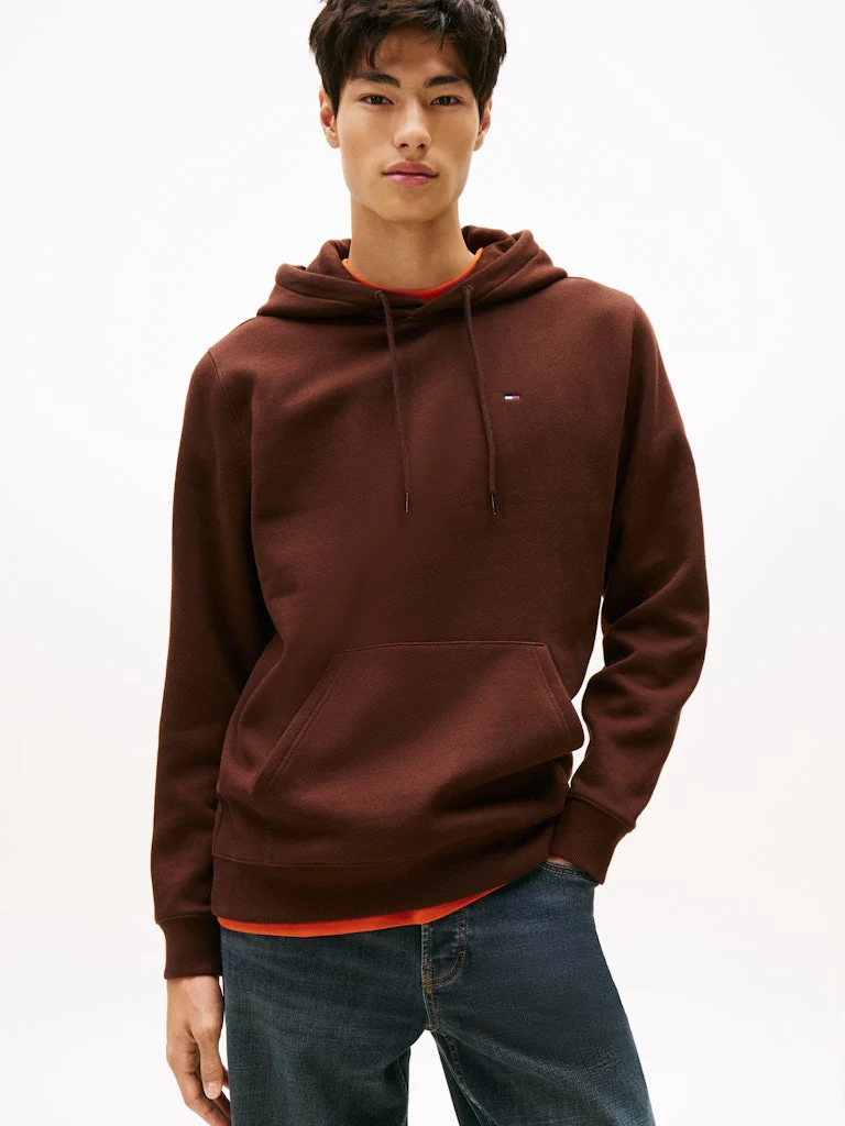 Tommy Jeans Miesten Huppari, TJM REG S FLAG HOODIE Kaakaonruskea