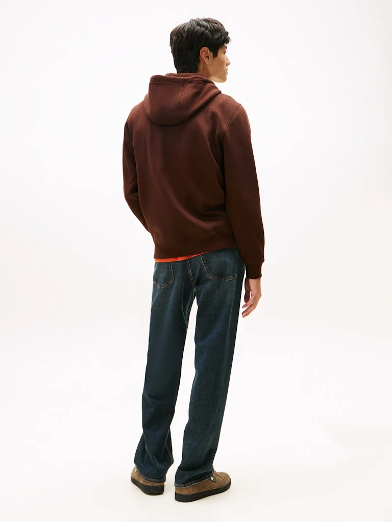 Tommy Jeans Miesten Huppari, TJM REG S FLAG HOODIE Kaakaonruskea - Image 2