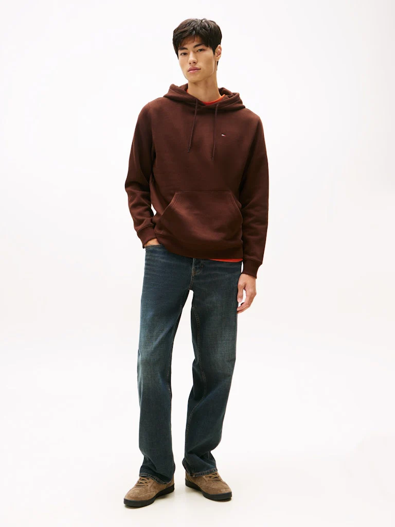 Tommy Jeans Miesten Huppari, TJM REG S FLAG HOODIE Kaakaonruskea - Image 3