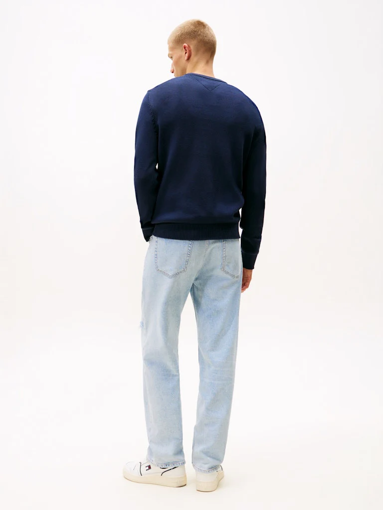 Tommy Jeans miesten neulepsuero, TJM SLIM ESS SWEATER EXT Tummansininen - Image 3