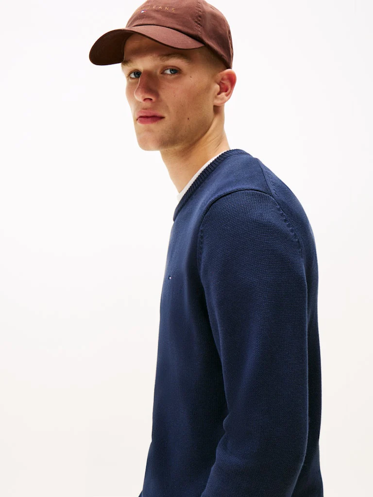 Tommy Jeans miesten neulepsuero, TJM SLIM ESS SWEATER EXT Tummansininen - Image 4