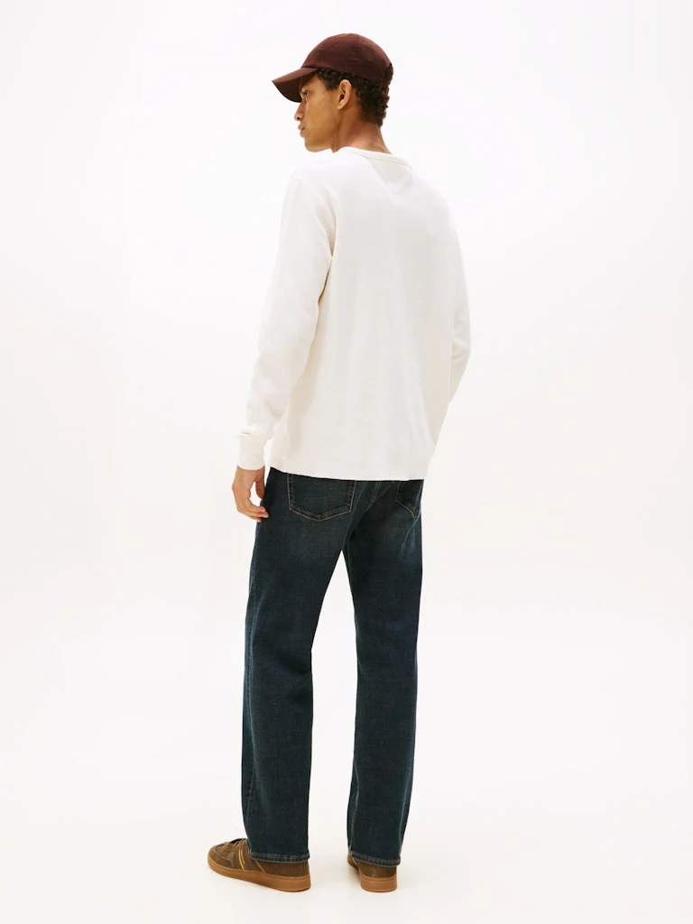Tommy Jeans miesten paita, TJM SLIM WAFFLE SCRIPT HENLEY Kerma - Image 2
