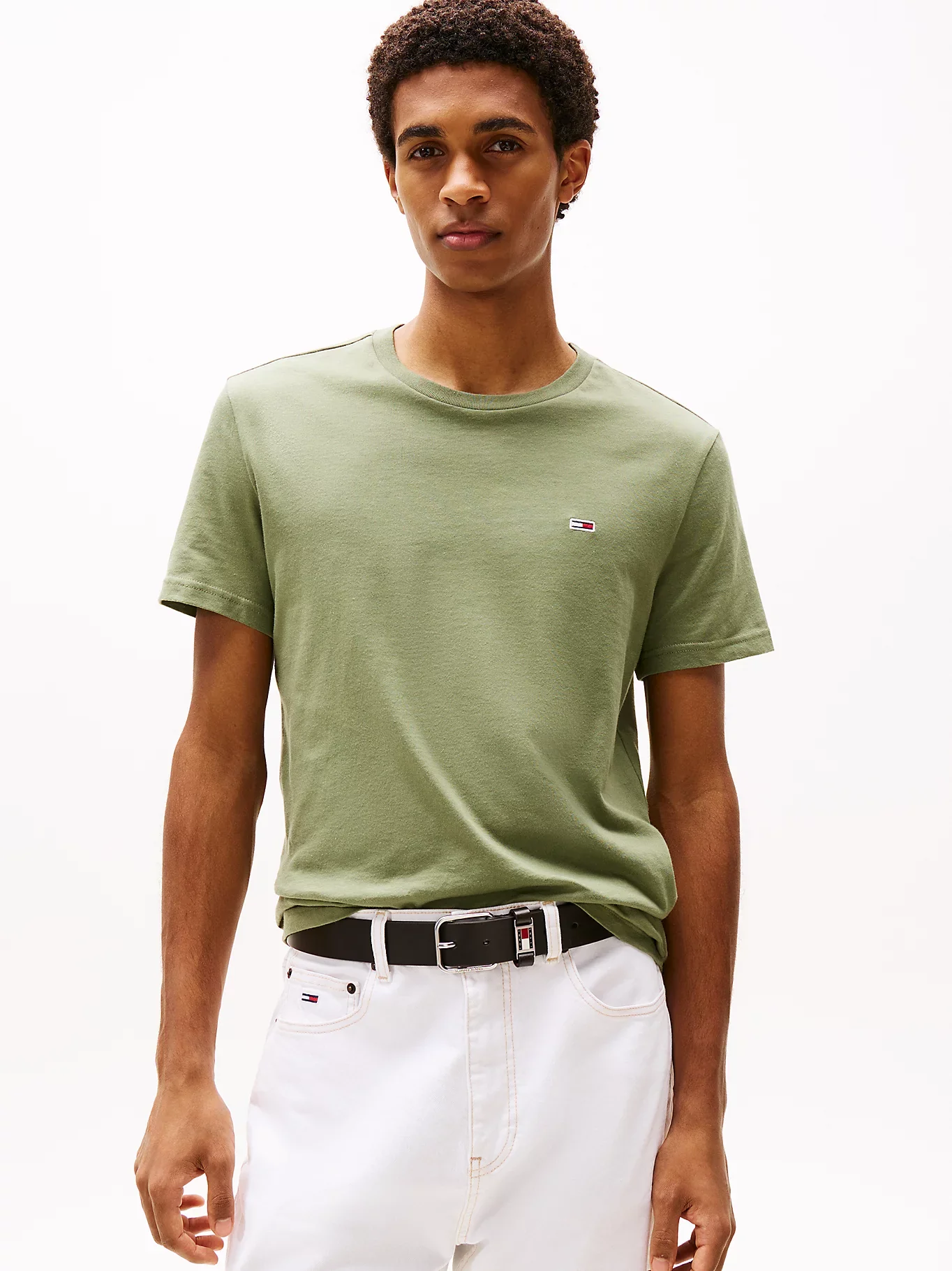 Tommy Jeans miesten t-paita, TJM XSLIM JERSEY TEE Vihreä