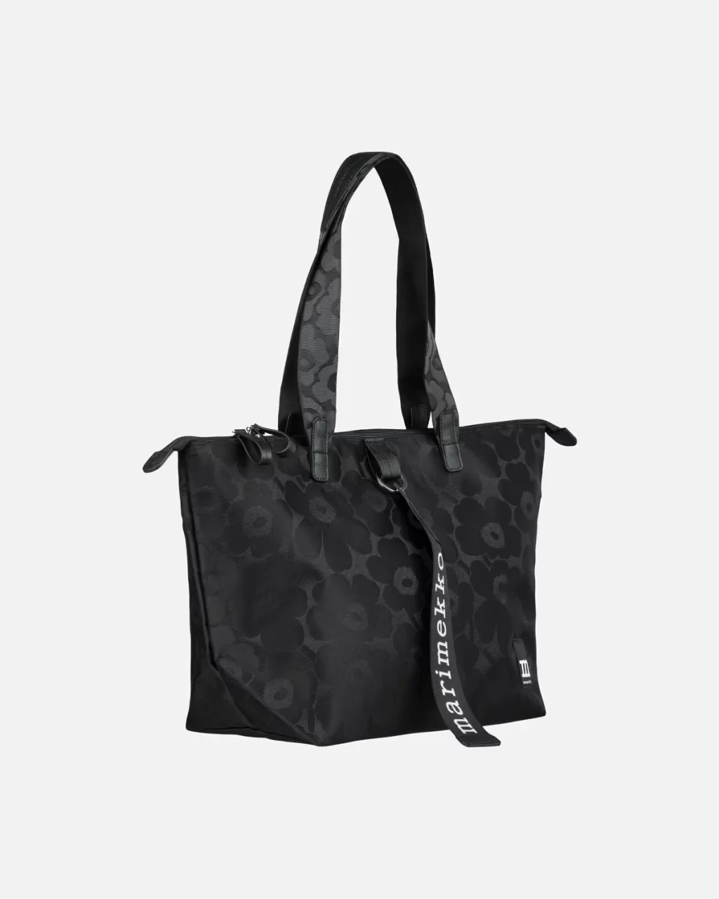 Marimekko laukku Tote M Unikko, musta kuosi - Image 2