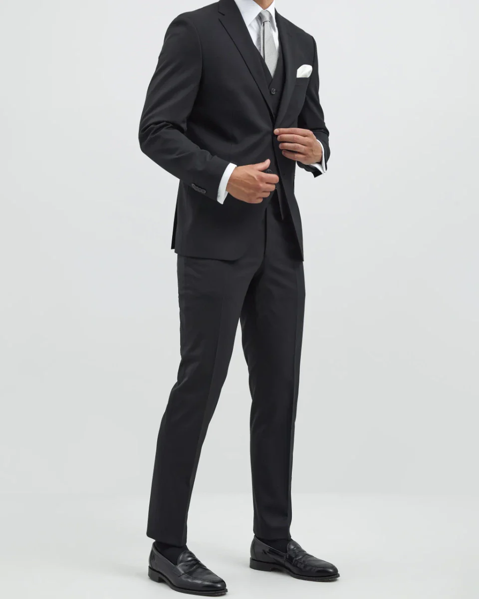Turo miesten puvuntakki Barcelona Modern Fit, musta - Image 5