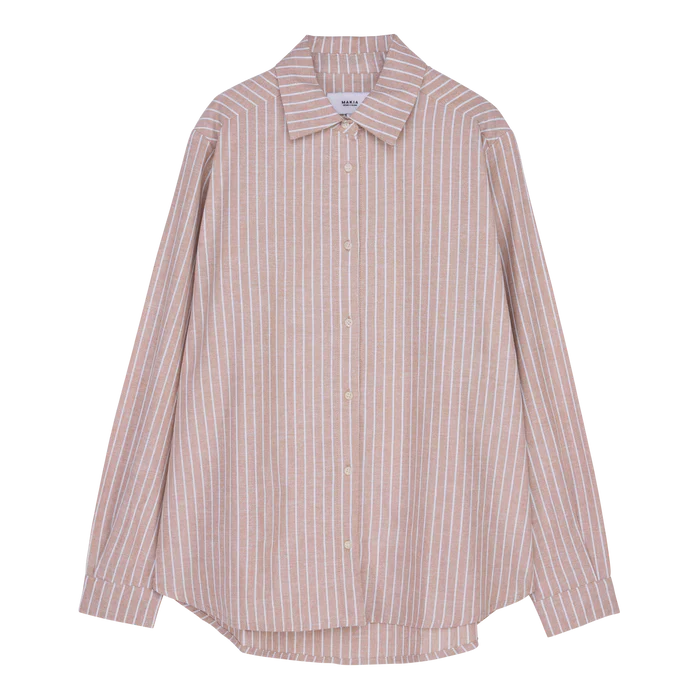 Makia naisten paitapusero Urpu Shirt, raidallinen beige - Image 3