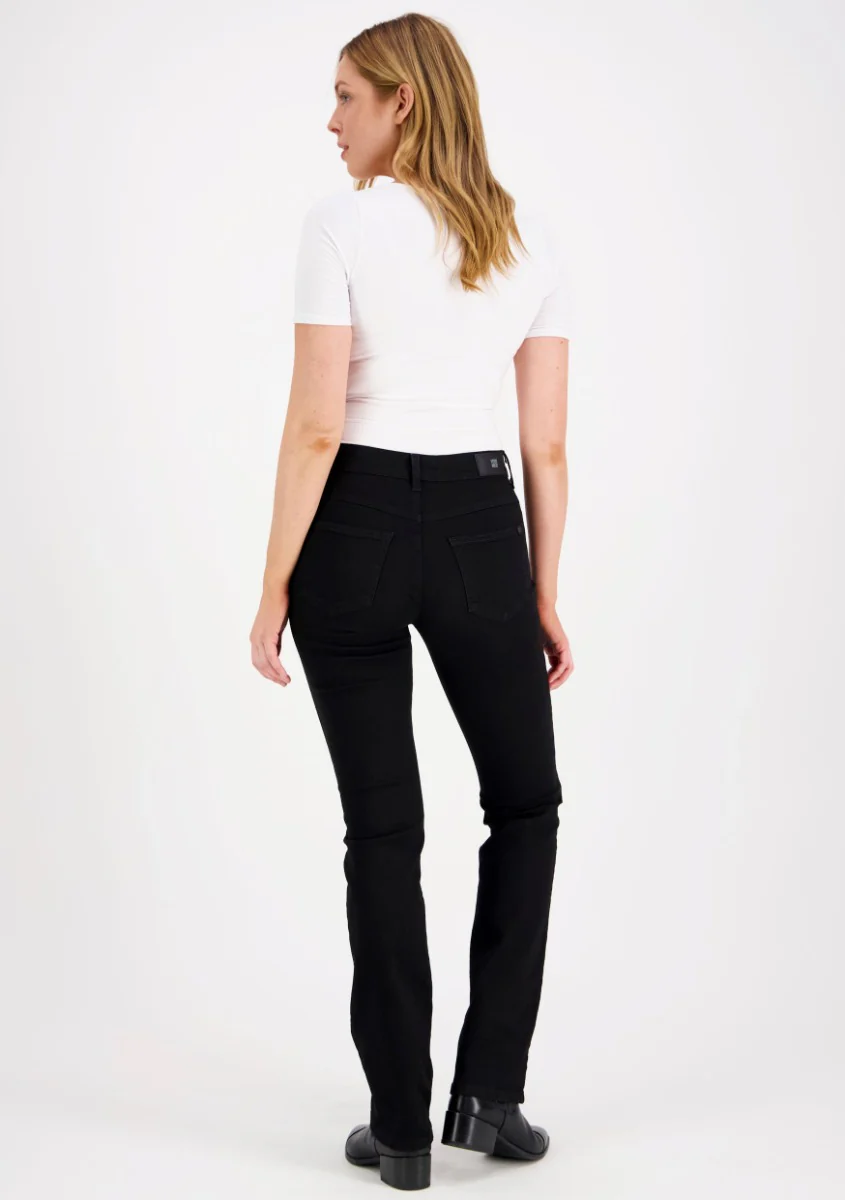 Very Nice Naisten Farkut, Emily 9731 Straight Fit Musta - Image 8