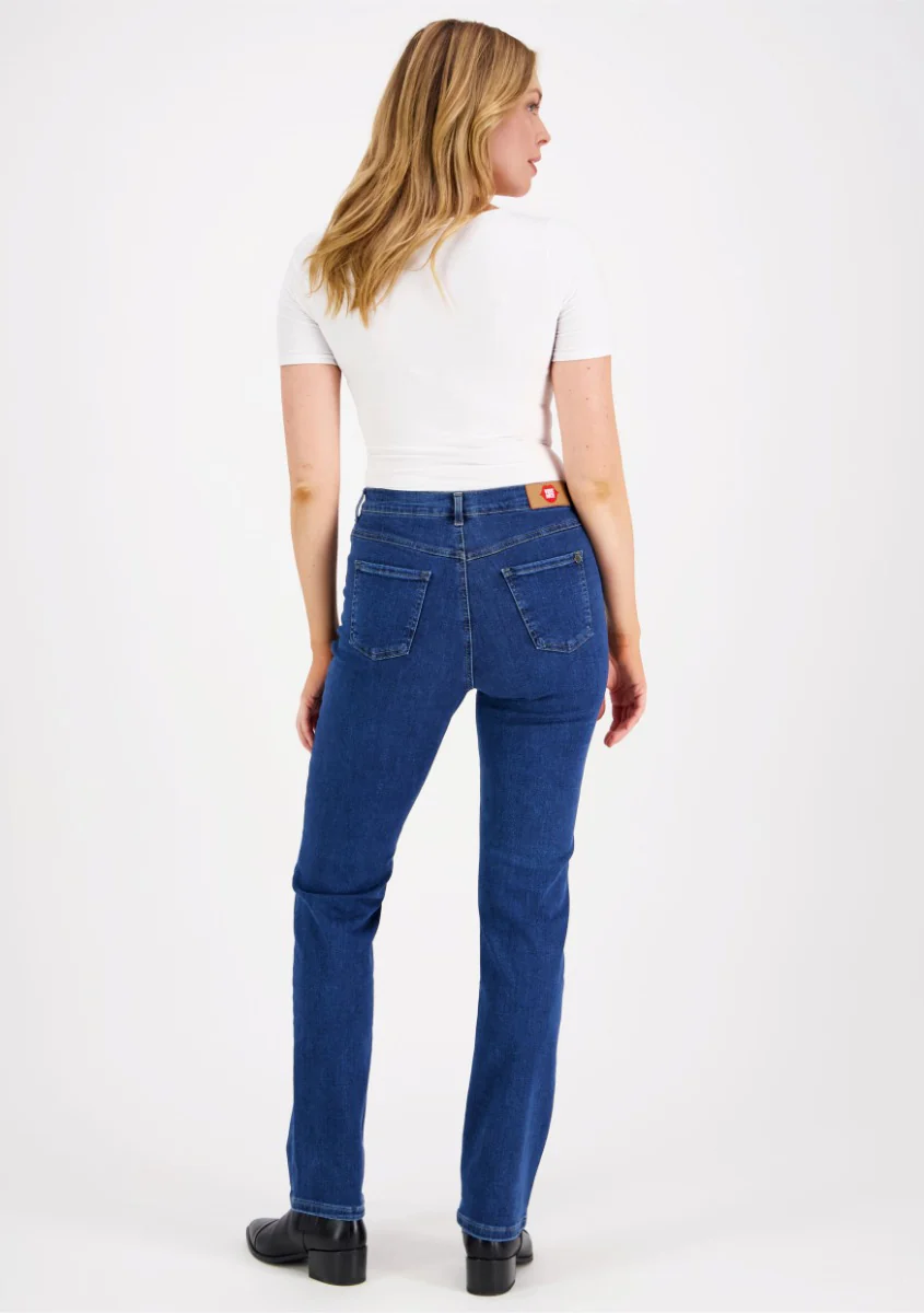 Very Nice Naisten Farkut, Caramel 7345 Curvy Fit Indigo - Image 6