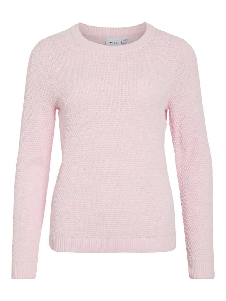 Vila naisten neulepaita VIDalo O-Neck L/S Knit Top-NOOS, Cherry Blossom