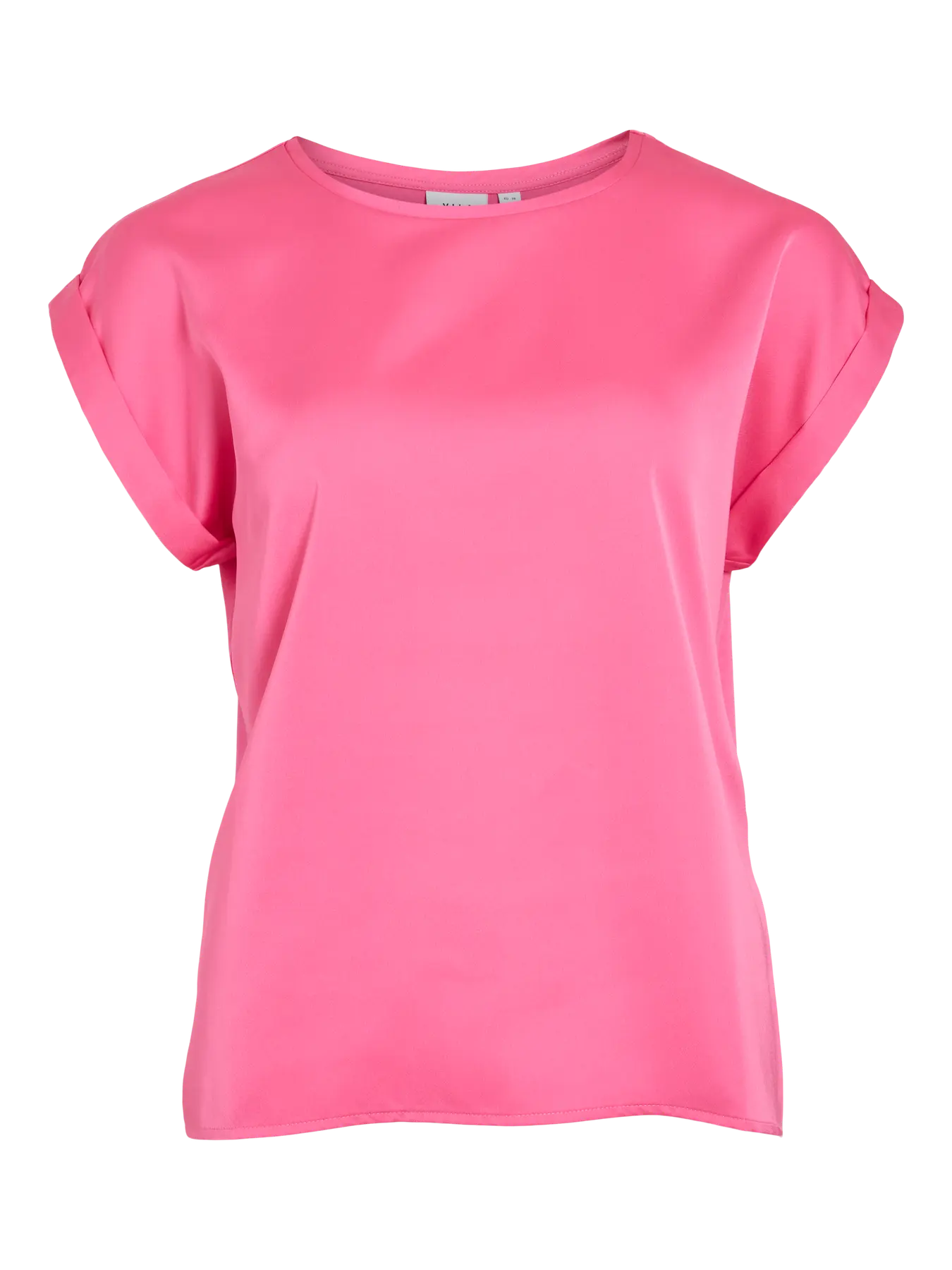 Vila naisten paita VIEllette S/S Satin Top - Noos, Sangria Sunset - Image 2