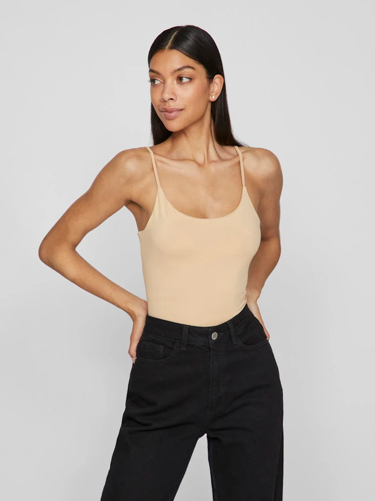 Vila naisten toppi Vikenza Singlet, Cuban Sand