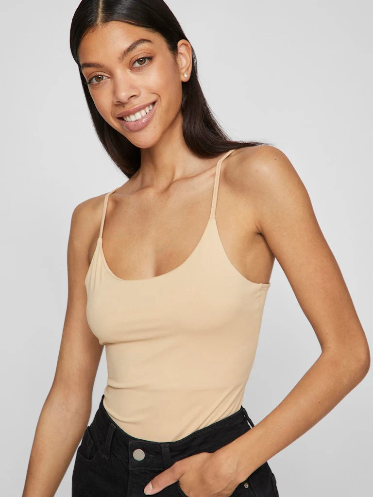 Vila naisten toppi Vikenza Singlet, Cuban Sand - Image 5