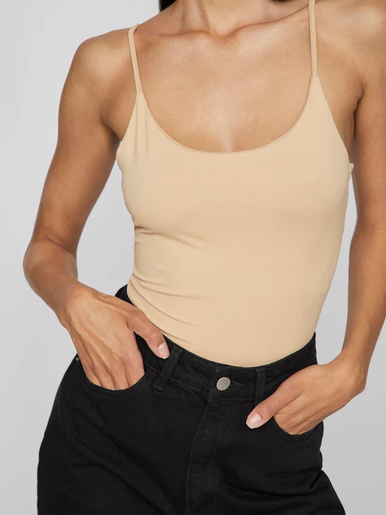 Vila naisten toppi Vikenza Singlet, Cuban Sand - Image 7