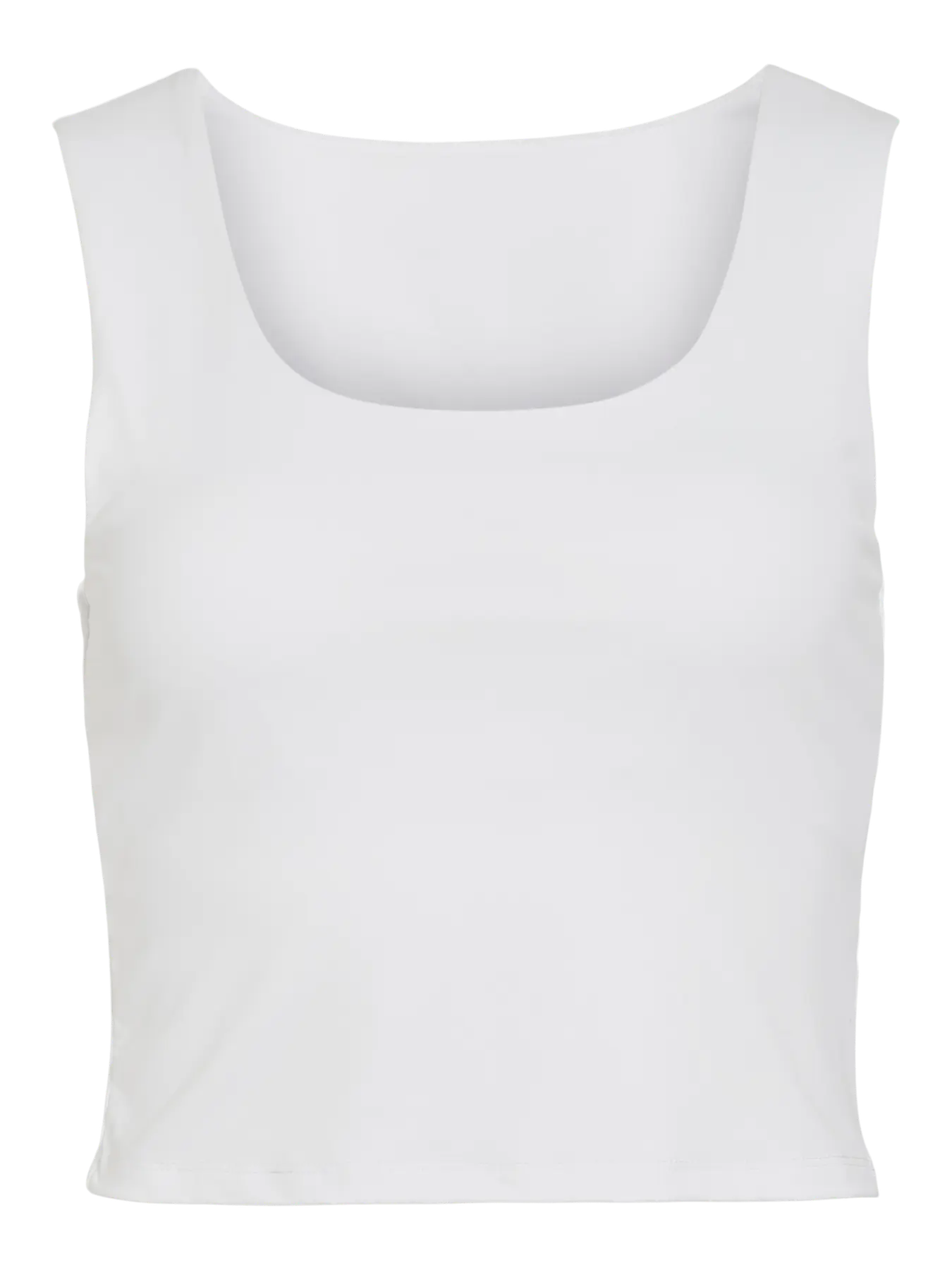 Vila naisten toppi VIKenza U-Neck S/L Crop Tank Top, Optical Snow - Image 2