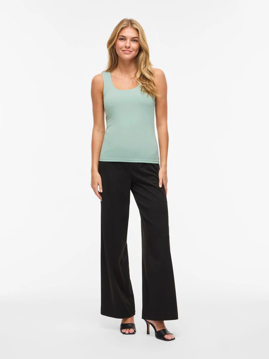 Vila naisten toppi Vikenza U-Neck S/L, Blue Surf - Image 4