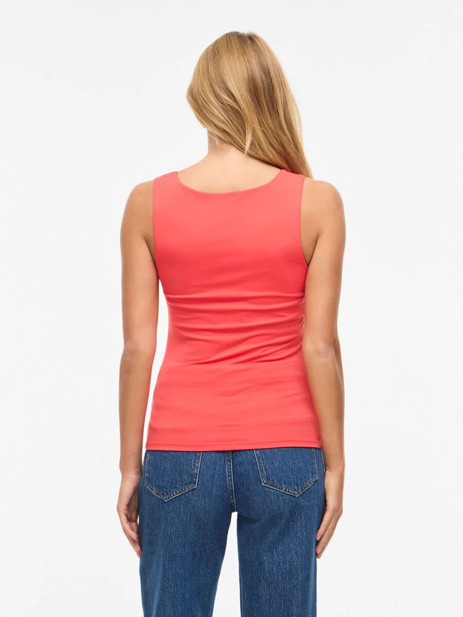 Vila naisten toppi Vikenza U-Neck S/L, Hibiscus - Image 2