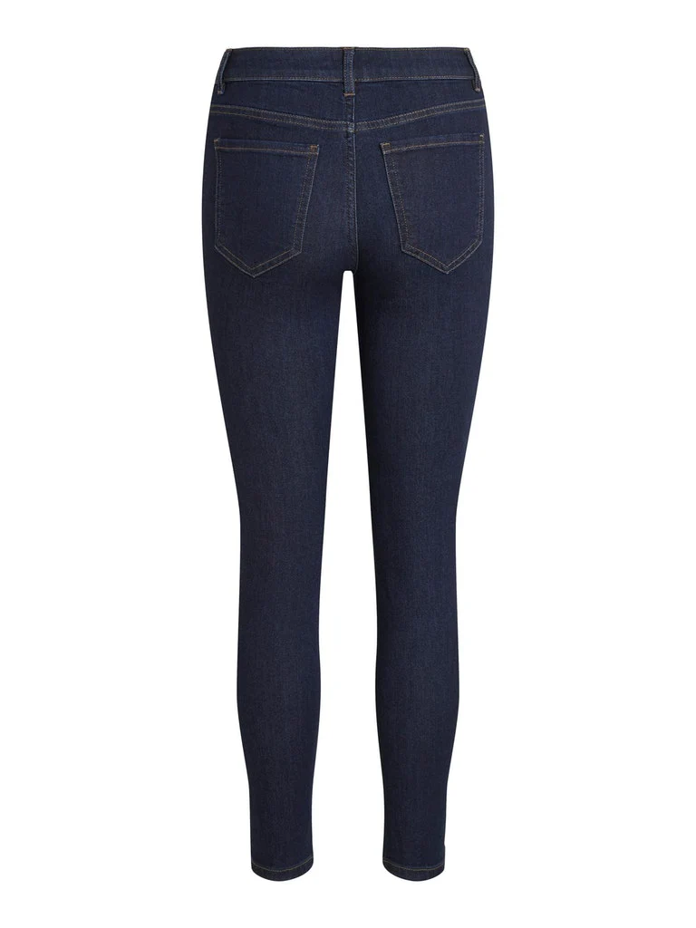 Vila Naisten Farkut, Skinnie Gy Rw Skinny Jeans Tummansininen - Image 3