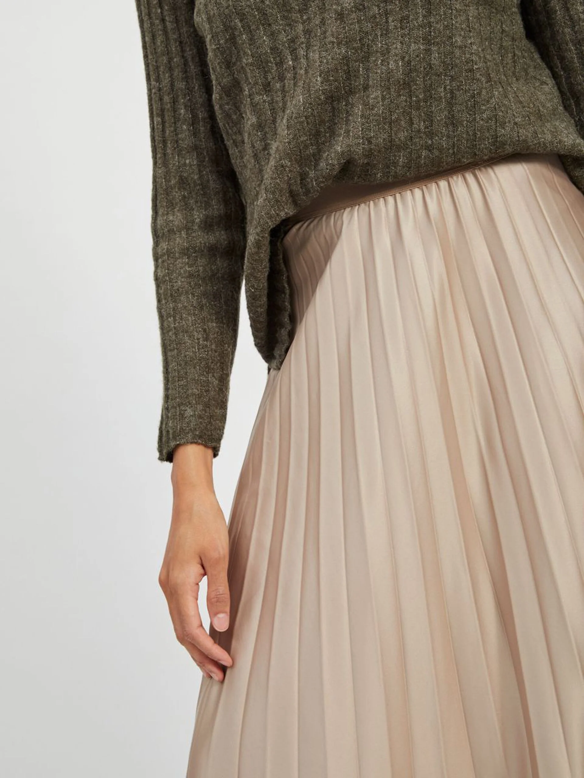 Vila, Naisten Hame, Vinitban Skirt Vaalea Beige - Image 5