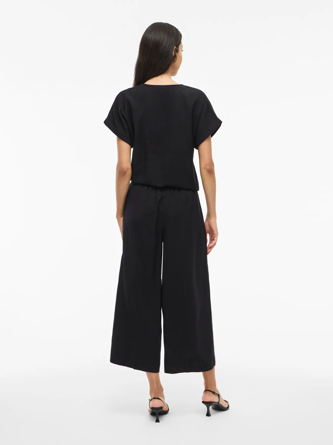 Vila naisten housut, VIMARLEE HW WIDE CULOTTE PANTS Black Beauty - Image 5