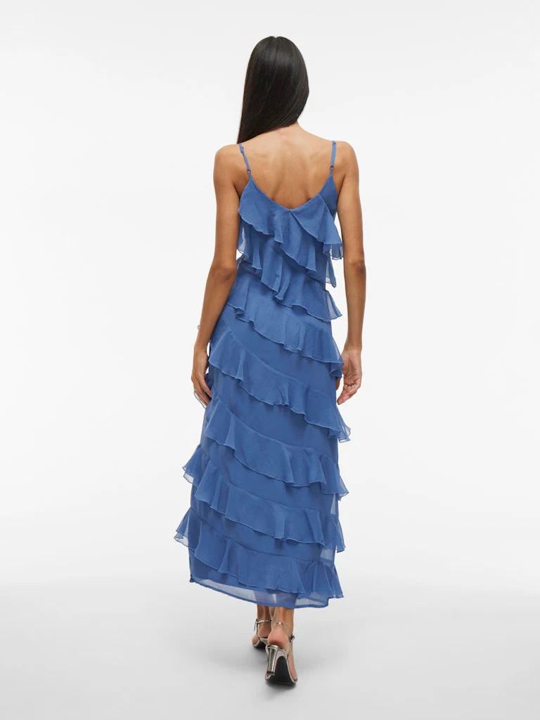 Vila naisten mekko, VILUNA STRAP DRESS Bijou Blue - Image 2