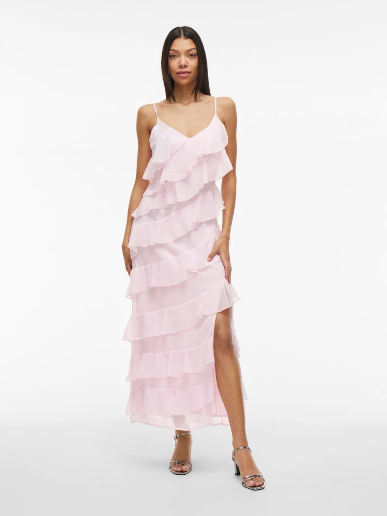Vila naisten mekko, VILUNA STRAP DRESS Cherry Blossom