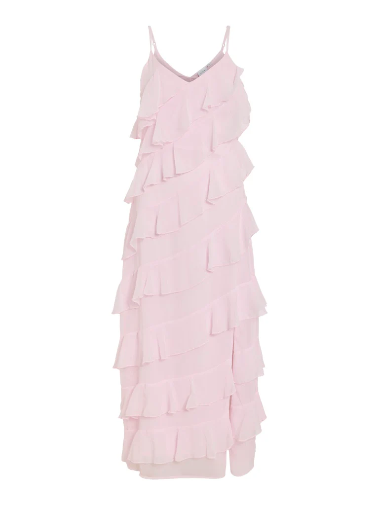 Vila naisten mekko, VILUNA STRAP DRESS Cherry Blossom - Image 6