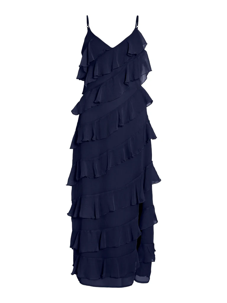 Vila naisten mekko, VILUNA STRAP DRESS Navy Blazer - Image 2