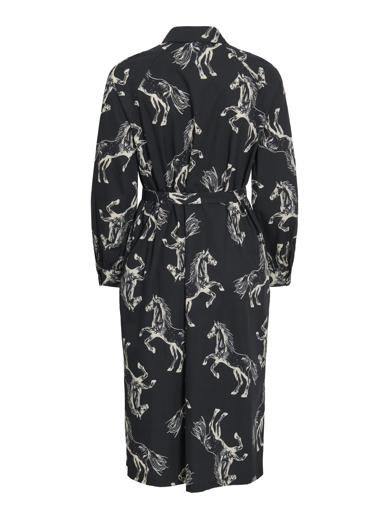 Vila naisten mekko, VINADIVA CHE L/S MID SHIRT DRESS Black Beauty - Image 2