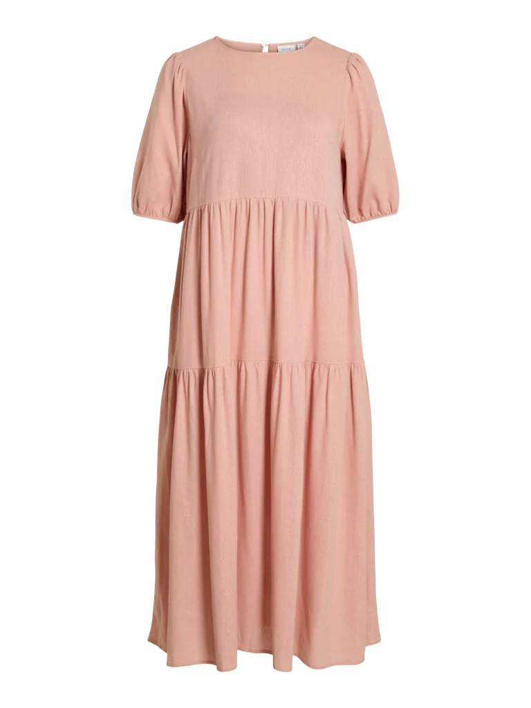 Vila naisten mekko, VISUMMER LIN 2/4 MIDI DRESS Pale Mauve