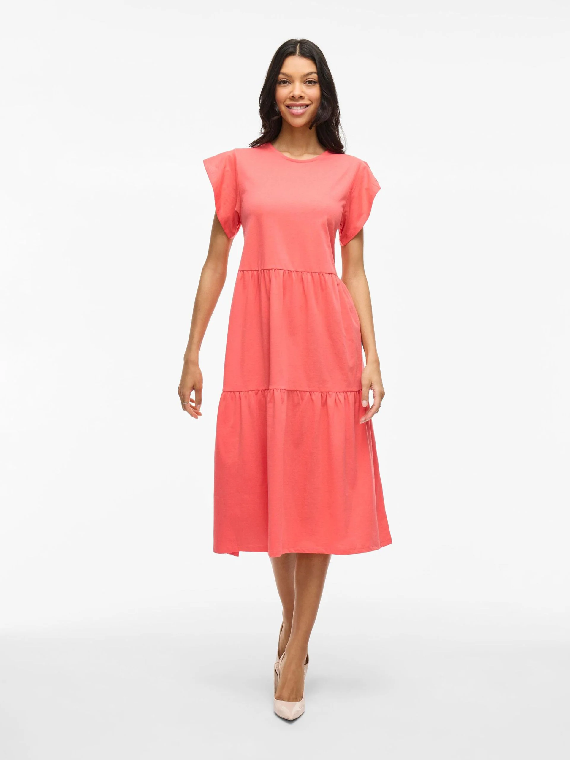 Vila naisten mekko, VISUMMER S/S MIDI DRESS Dubarry