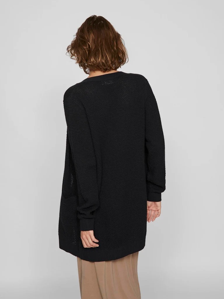 Vila naisten neuletakki VIDALO L/S KNIT CARDIGAN, Black - Image 2