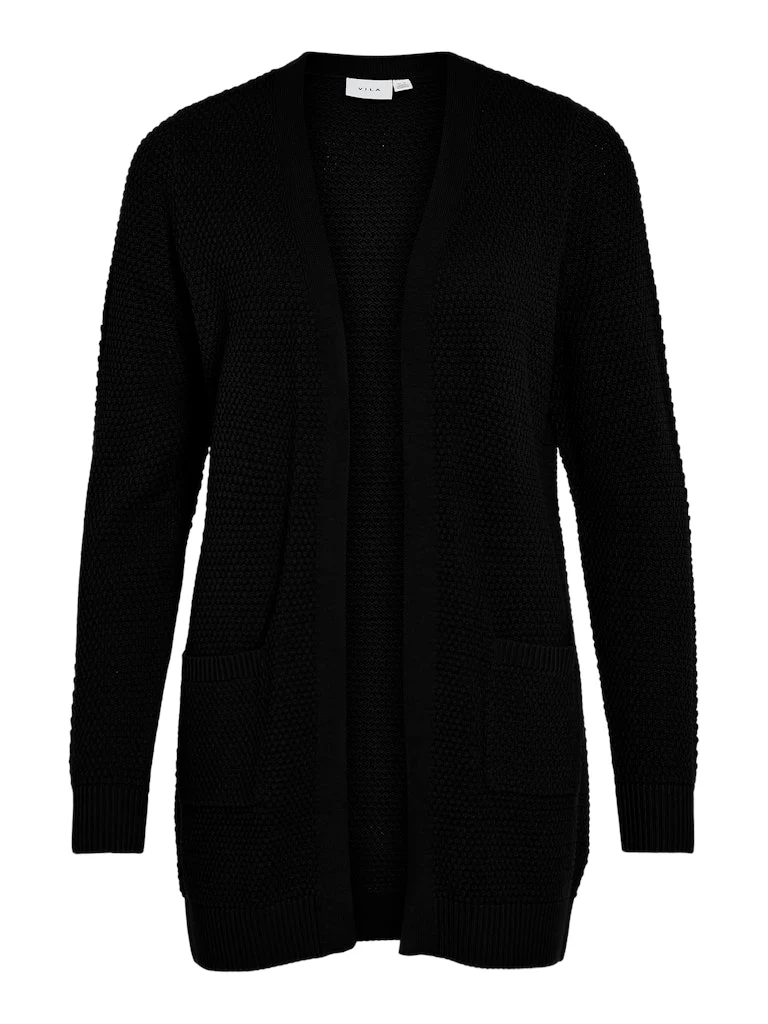 Vila naisten neuletakki VIDALO L/S KNIT CARDIGAN, Black - Image 3