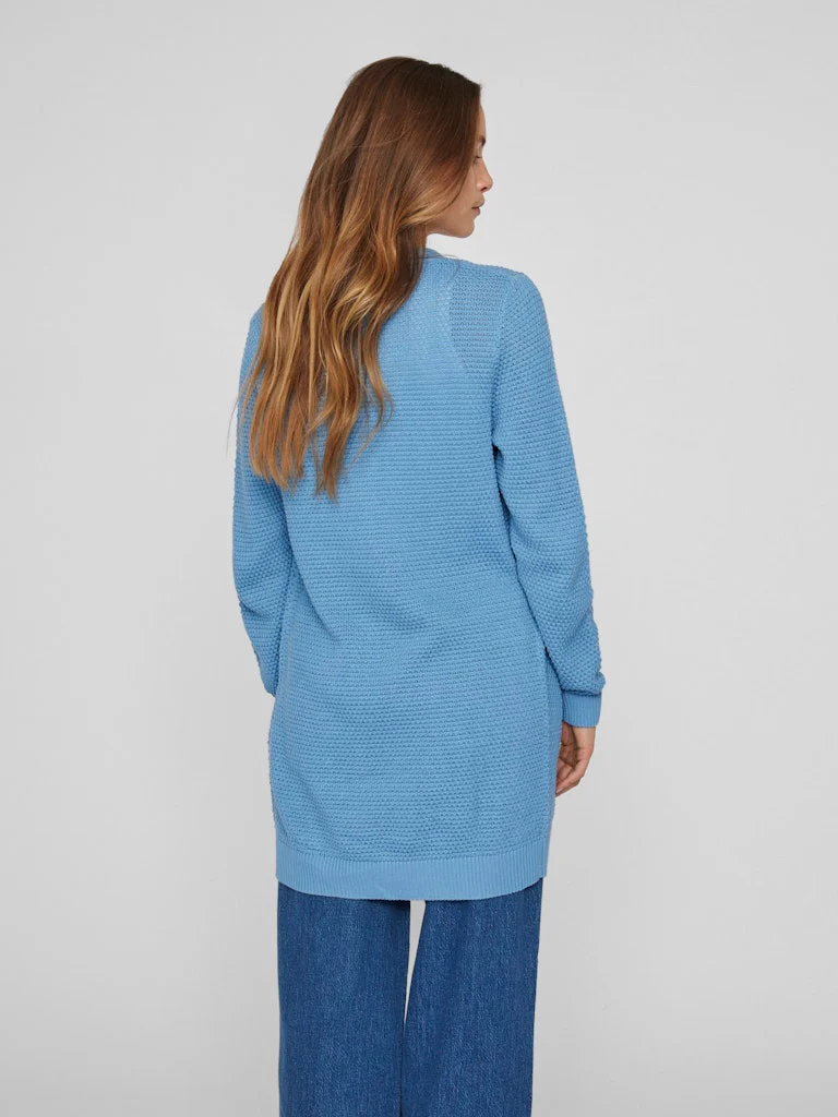 Vila naisten neuletakki, VIDALO L/S KNIT CARDIGAN- Blissful Blue - Image 2