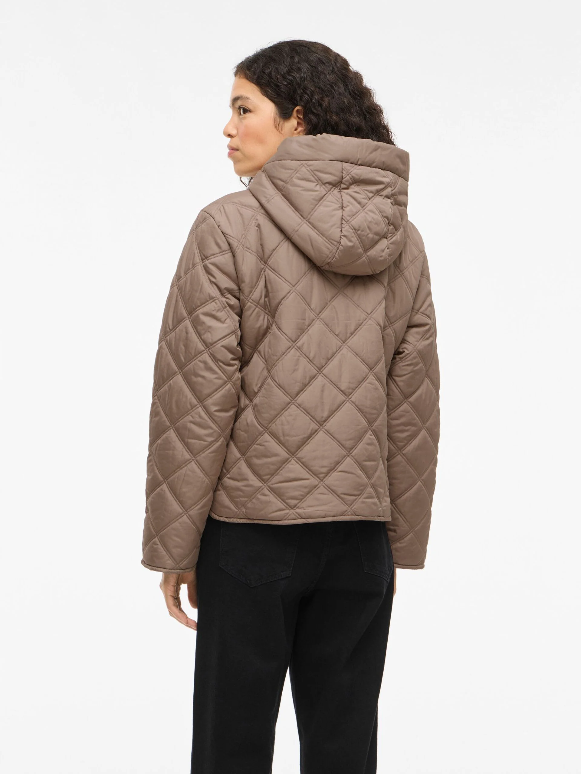 Vila naisten takki, VIQUILA LS HOOD JACKET SHORT JACKET Fossil - Image 2