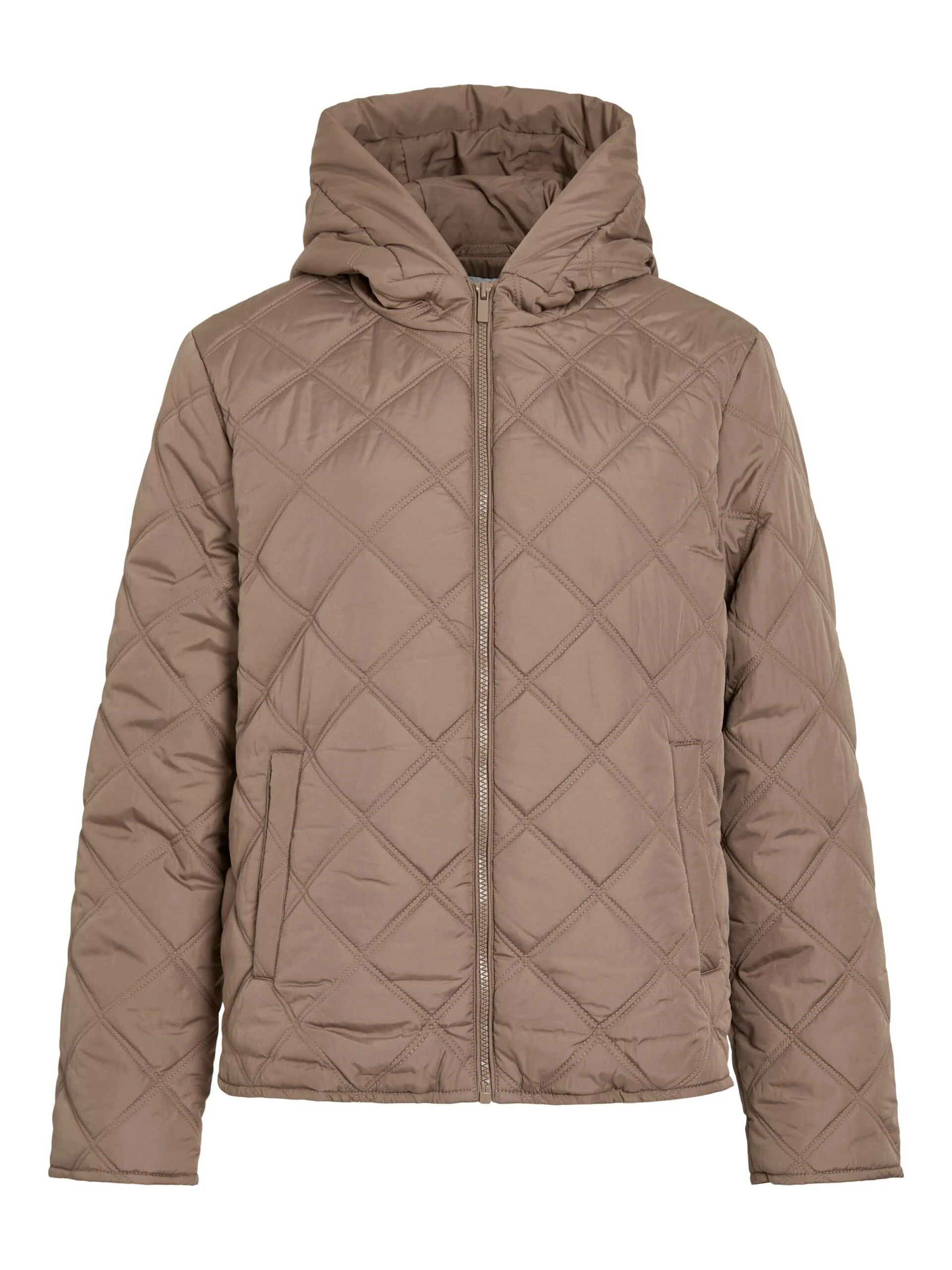 Vila naisten takki, VIQUILA LS HOOD JACKET SHORT JACKET Fossil - Image 3